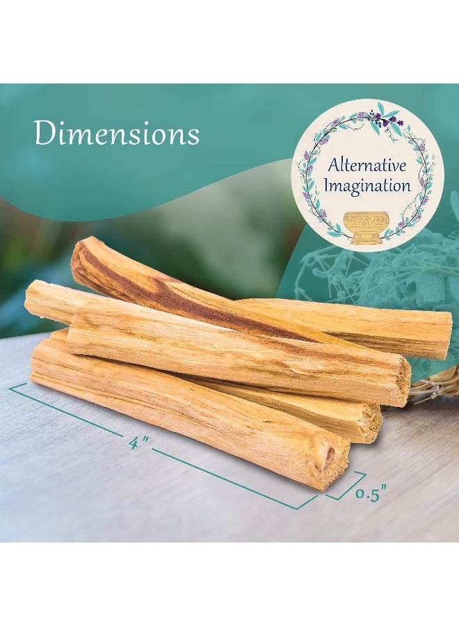 Alternative Imagination Palo Santo Sticks - Incense Sticks for Spiritual Cleansing, Stress Relief, Meditation Accessories, Home Fragrance - Sustainably Wild Harvested - Pack of 20 - Alternative Imagination - Image 5